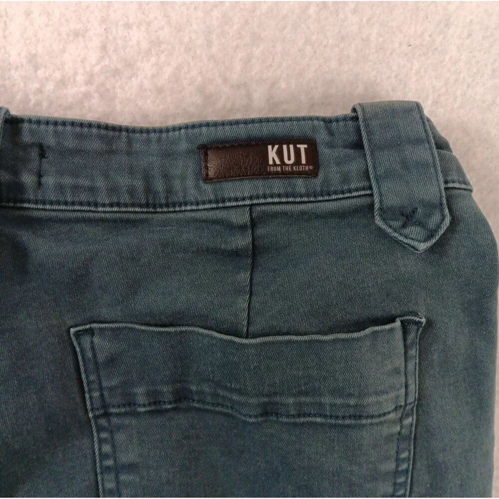 Kut From The Kloth Cargo Pants Women's Size 16 Green Fade Naomi - Picture 7 of 8
